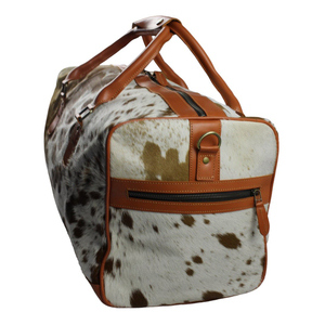 Top sac polochon en cuir de vachette voyage mode occidentale pour hommes et sacs de selle pliables sac de sport en cuir multifonctionnel - Product Image 4