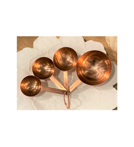 Cuchara medidora de cobre Ingredientes secos y líquidos Medición de cucharas decorativas de diseño único moderno usadas a la venta - Product Image 6