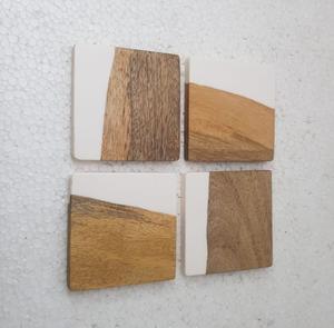 Handmade Modern Wooden Coasters And Resin <b>Coffee</b> Table Decorative Artwork Drink Mat & <b>Pads</b> for Tabletop Decoration - Product Image 4