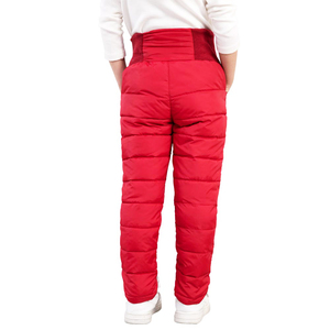 Factory Price Red Puffer Pants Ultralight Water Resistant Winter Puffer Pant for Women Quilted Women <b>Elastic</b> Waist Puffer Pants - Product Image 2