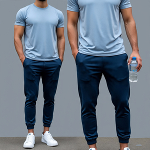 Chándal de verano para hombre, ejercicio para correr, camisetas y pantalones de manga corta, ropa deportiva, chándal para correr, traje para hombre - Product Image 1