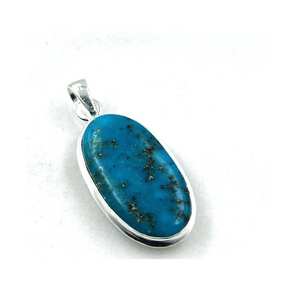 Wholesale Boho Chic Style <b>Fine</b> Jewelry 925 Silver Chunky Pendant with Arizona Turquoise Stone <b>Charms</b> Classic Style for Children - Product Image 5