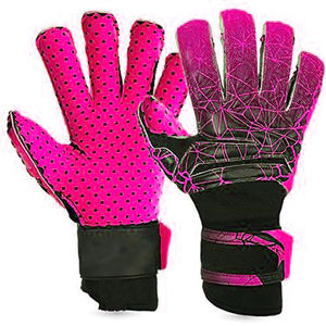 Guantes de Portero Rojo Neón con Puntos de Látex en la Palma, Tejido Geométrico con Inyección de Silicona 3D en el Dorso, para Partidos de Fútbol de Élite al Aire Libre - Product Image 3