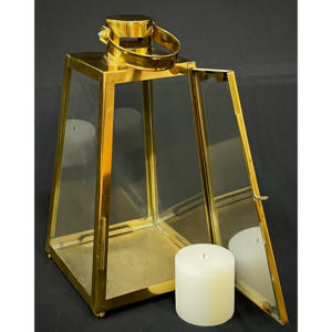 Wholesale High Quality Gold Plated Stainless Steel Metal <b>Candle</b> <b>Holder</b> <b>Lanterns</b> for Home & Outdoor Decorations - Product Image 1