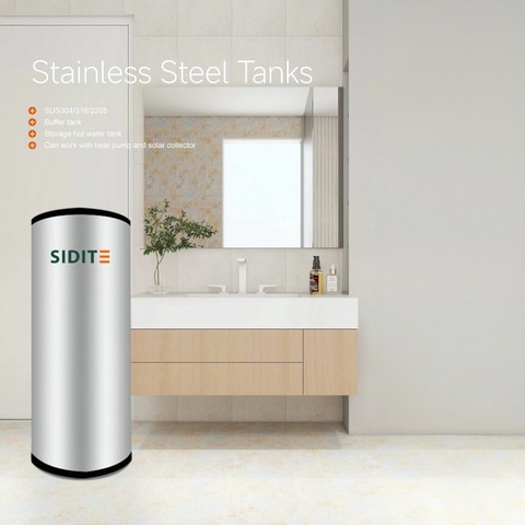 SDT-T Stainless Steel Corrosion-Resistant Hot Water Storage Tanks Buffer Storage for Solar Systems Residential Commercial Use