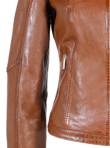 Vente en gros Meilleur prix Veste en cuir véritable personnalisée pour femmes Design élégant 202 - Product Image 2