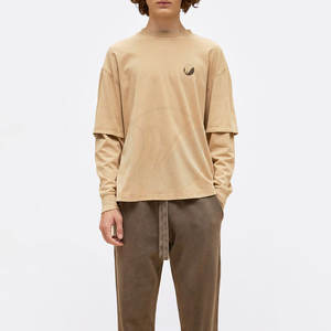 T-shirt double couche de haute qualité pour hommes Nouveau design Vêtements d'extérieur pour adultes - Product Image 1