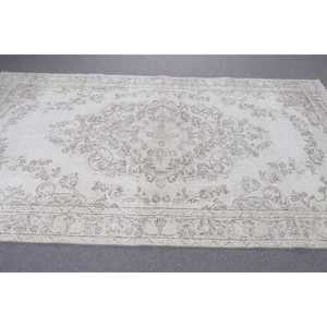 พรมตุรกี ขนาด 5.6x9.7 ฟุต พรมลายจุดสีขาว ทำจากขนสัตว์ - Product Image 3