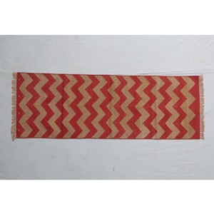 Alfombra de algodón hecha a mano de fabricante indio 2X6, alfombra geométrica lavable de gran tamaño, estilo tradicional para uso doméstico, tejida a mano - Product Image 1