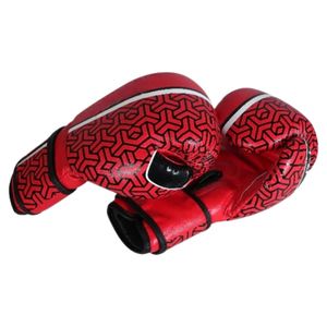 Guantes de combate de entrenamiento con correa de muñeca ajustable de alta calidad Guantes de boxeo de cuero transpirables y que absorben la humedad - Product Image 4