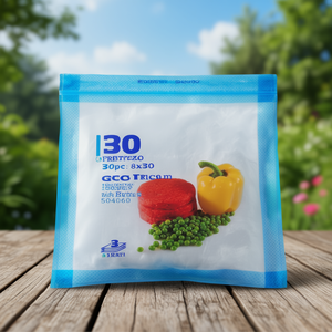 30pcs 8x30cm GELO Transparent Blue Freezer <b>Bags</b> with Ties 504060 - Product Image 3