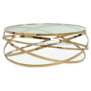 Table basse géométrique en bois avec cadre en métal pour la décoration de meubles de chambre à coucher et de salon disponible en personnalisation - Product Image 3