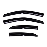 Toyota Corolla Sedan Mugen 2006-2013 - Pare-soleil transparent noir en acrylique Slimline GCS - Protection contre les intempéries pour les vitres de voiture - 4 pièces