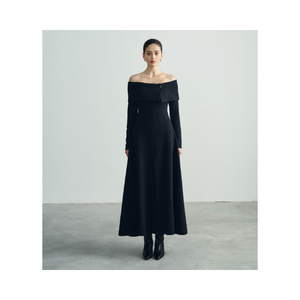 Vestidos de mujer de alta calidad Vestido largo Lynne Vestido con hombros descubiertos Conjunto de mujer de tela ecológica Whiteant Vietnam Factory - Product Image 1