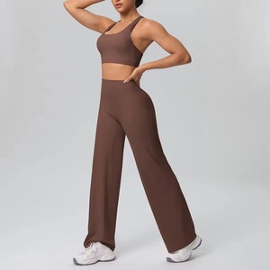 Vêtements de sport Fitness Yoga Gym Grande taille 2 pièces Ensembles d'entraînement réversibles écologiques à séchage rapide pour femmes Haute qualité - Product Image 1