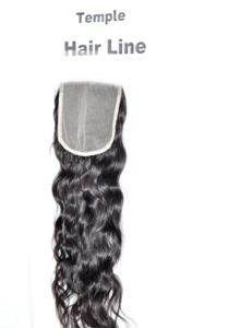 Extensiones de Cabello Humano Natural Indio con Ondas Naturales, Cierre 5x5, Encaje Frontal Negro para Mujeres, 100% Virgen Remy, Cutícula Alineada, Doble Trama a Máquina - Product Image 1