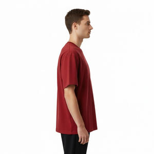 Ropa informal de manga corta de tela suave para gimnasio, Fitness, cómodo traje de verano, Camiseta de algodón 100% para hombre, ajuste holgado estampado - Product Image 3