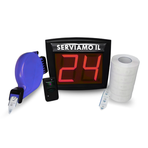 Kit di gestione della coda con Display Wireless a due cifre blu con telecomando 10,000 sistema di biglietti Digital Signage e Display - Product Image 1