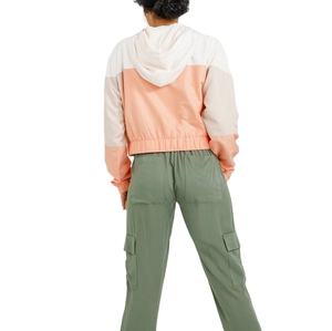 Veste coupe-vent pour femmes en gros pull personnalisé tissu polyester respirant à capuche femmes coupe-vent veste de sport - Product Image 2