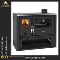 Poêle à bois moderne autoportant en acier Prity PRITY GT FS S 15 kW pour usage domestique et hôtelier, consommation de combustible de 5,0 kg/h, garantie de 2 ans