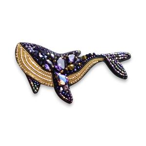 Broche de colibrí con bordado a mano de cristal y Perla y broche de moda con cuentas de alambre de lingotes - Product Image 2