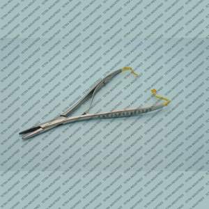 Portaagujas Mathieu de Grado TC, 5.5 Pulgadas, Mandíbulas Serradas, Acero Inoxidable, Instrumentos Quirúrgicos Dentales Manuales de Clase I, CE - Product Image 3