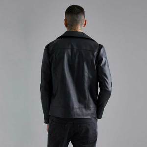 Achats en ligne de haute qualité Fabricant en gros Veste de motard pour hommes Veste en cuir à la mode de conception professionnelle - Product Image 2