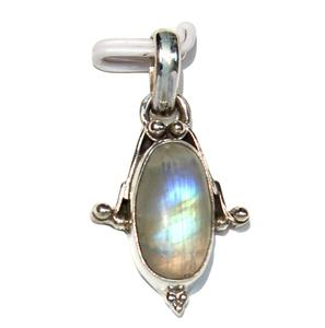 Pendentif en pierre de lune Super Flashy de qualité supérieure, Cabochon en forme de goutte, en argent Sterling 925, pendentif unisexe, pierres de cristal de guérison - Product Image 6