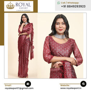 ชุดแต่งงานของนักออกแบบแฟชั่นเสื้อผ้าแนวพื้นเมืองอินเดียผ้าแฟนซีพร้อมงานฟอยล์ระดับพรีเมียม - Product Image 6