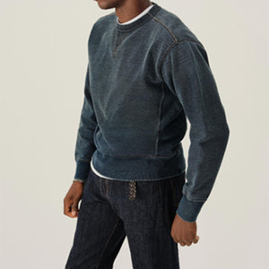 High Quality Cotton Polyester Pullover Acid Washed <b>Sweatshirt</b> for <b>Men</b> Custom OEM Winter Wear with Own Logo for Autumn - Product Image 5