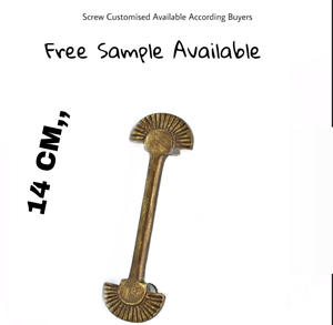 มือจับลิ้นชักตู้เหล็กหล่อแบบประตูบานครึ่งทำจากทองเหลืองโบราณสำหรับตู้เสื้อผ้าห้องนอนและตู้แต่งตัวห้องครัว - Product Image 3