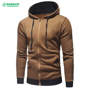 Unisex Fashion Long Sleeve Zipper Hoodie Casual Sport <b>Sweatshirts</b> Featuring Contrast Color Pocket Winter Clothing 100% Cotton - Product Image 2