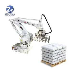 Alta velocidade 20 kg 25 kg 50 kg Saco De Cevada Saco Robótico Automático Palletizer Cimento Arroz Pellets De Madeira ABB Palletizer Robot