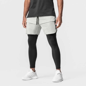 Nuevos Pantalones deportivos informales de verano para hombre, pantalones cortos de cintura media de secado rápido de Color sólido, cordón de lona transpirable - Product Image 3
