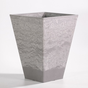 Vaso da fiori quadrato a basso prezzo fioriera vaso da fiori alto stampo in <span class=keywords><strong>cemento</strong></span> vaso da fiori vaso da fiori in plastica per esterni - Product Image 5
