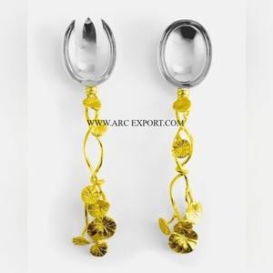 Nouveau Look modèle poignées Vintage couleur or laiton ensemble de couverts pour la meilleure vente Table décorative plat couverts ensemble cuillère à nourriture - Product Image 4