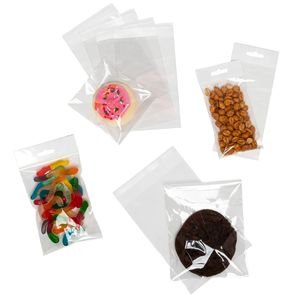 Sacs en plastique transparents auto-adhésifs avec logo personnalisé pour l'emballage des chaussettes, disponibles en OPP, BOPP, CPP avec MOQ 100 pièces - Product Image 1