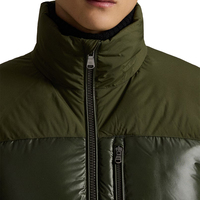 Veste d'hiver matelassée pour homme, à capuche, bicolore, imperméable, en ripstop, avec rembourrage 650 fill power, fermeture éclair réglable, chaude pour l'extérieur