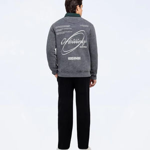 Sweat-shirt à manches longues confortable pour hommes de la meilleure dernière conception du fournisseur d'usine 2025 avec caractéristiques surdimensionnées à séchage rapide Logo avant - Product Image 4