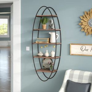 ชั้นวางของลอยติดผนังทำจากไม้โลหะหรูหราชั้นวางของติดผนังสำหรับบ้านโรงแรมห้องนั่งเล่นห้องครัวตกแต่งทำในอินเดีย - Product Image 5