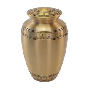 Urna Funeraria de Latón Decorativa, Elegante, Hecha a Mano, Personalizable y Duradera para Cenizas Humanas, para Entierro, Memorial o Hogar - Product Image 1