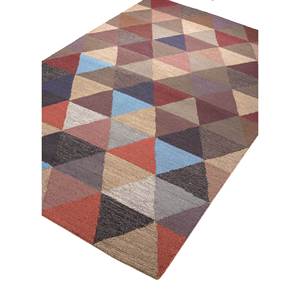 Tapis en laine et viscose bleu Acar, tufté à la main, TNQ-414(RMR), design géométrique classique pour la maison, le salon, le couloir, épaisseur 10 mm - Jaipur - Product Image 2