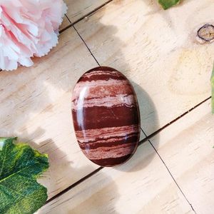 Venta al por mayor Brown Chocolate Jasper Palm Stone - Pocket Worry Stone para relajación - Product Image 4