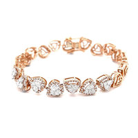 Pulseras de Diamantes Naturales Redondos de Gran Tamaño, Certificadas para Oro Amarillo, de un Proveedor Confiable