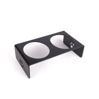 Station d'alimentation pour animaux de compagnie double bol, écologique, portable, étanche, grande capacité, 2 plats en céramique, support moderne transparent pour croquettes de chat et de chien
