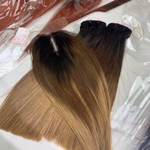 วิกผมแท้สีออมเบรวิกผมมนุษย์วิกผมแท้สีดำแบบลายลูกไม้แบบออมเบรวิกผม100เวียดนาม - Product Image 1