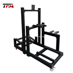 Simulador de Carreras con Movimiento de 6 Grados de Libertad, Cabina de Simulación de Aluminio, Estructura de Perfil 4040 Tipo B, Base <span class=keywords><strong>para</strong></span> Monitor de 32' con Soporte Ajustable - Product Image 5