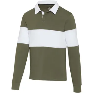 Sudadera Polo de Rugby Orgánica Clyde, Camisetas Polo Promocionales de Mercancía Sostenible - Product Image 3