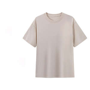 OEM Logo personnalisé imprimé broderie Design 100% coton T-Shirt d'été manches lourdes en coton 230g lâche plaine cou numérique tricoté - Product Image 1