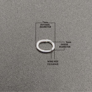 7X5mm Oval Shape Closed Open <b>Rings</b>-18K Gold Silver Rose Gold Plated Nickel Free Jewelry Making Findings - Product Image 3